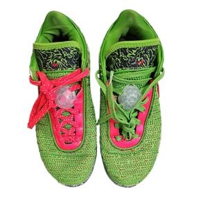 Nike‎ LeBron Witness VII Basketball Shoes Lime Green Pink Sneakers Size 6Y/7.5W